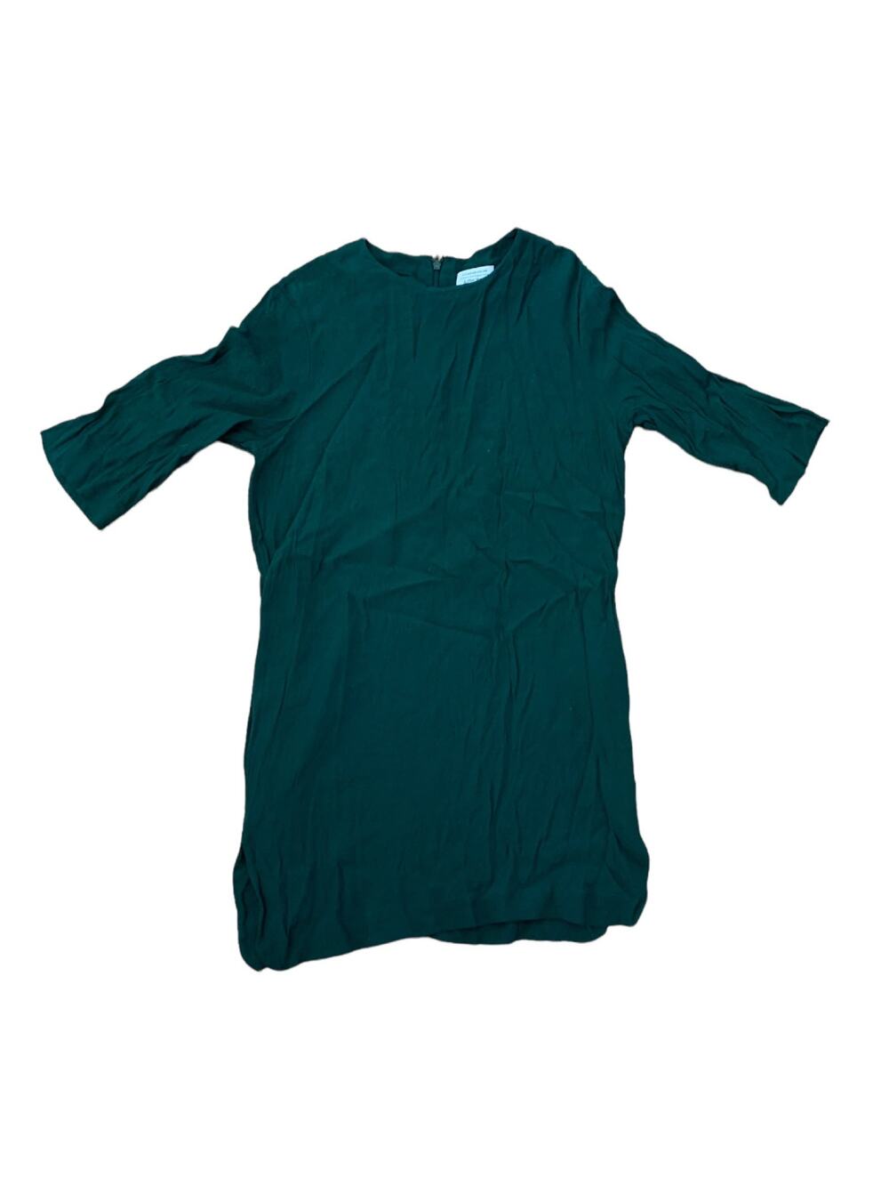 Stockholm atelier & other stories emerald green shift dress 3/4 length 12